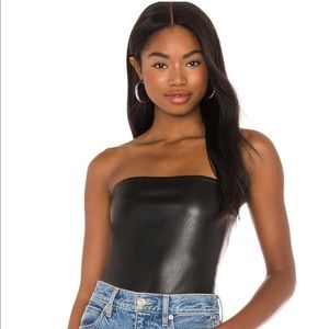 Black Revolve Susana Monaco Faux Leather Tube Top